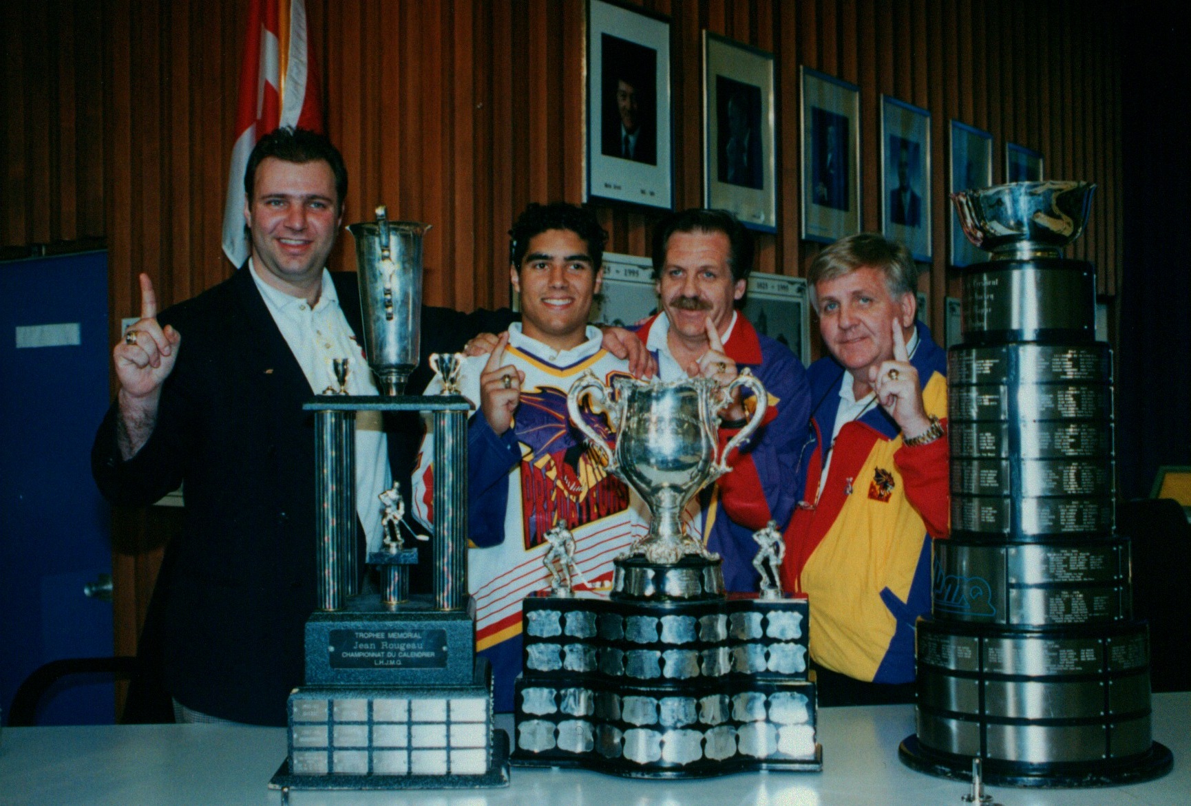 Champions 1995-96 | Michel Therrien, Francis Bouillon, Georges Morrissette, Jean-Claude Morrissette